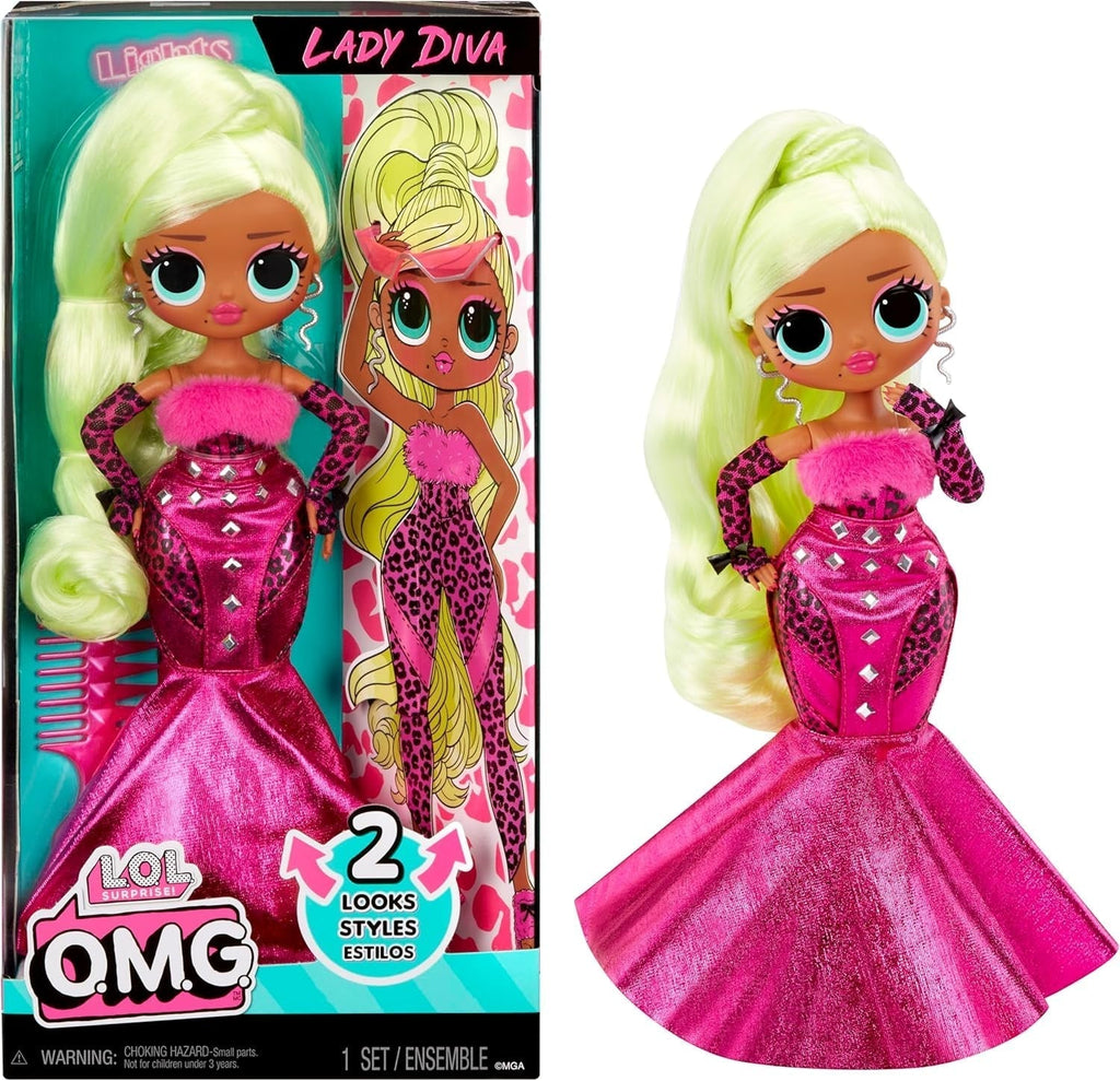 L.O.L. Surpriză! Păpușă de modă OMG - Swag - cu numeroase surprize, inclusiv modă schimbabilă și accesorii fabuloase - grozavă pentru copii de la 4 ani, roz Papusi Naty Shop Lady Diva Seria 4