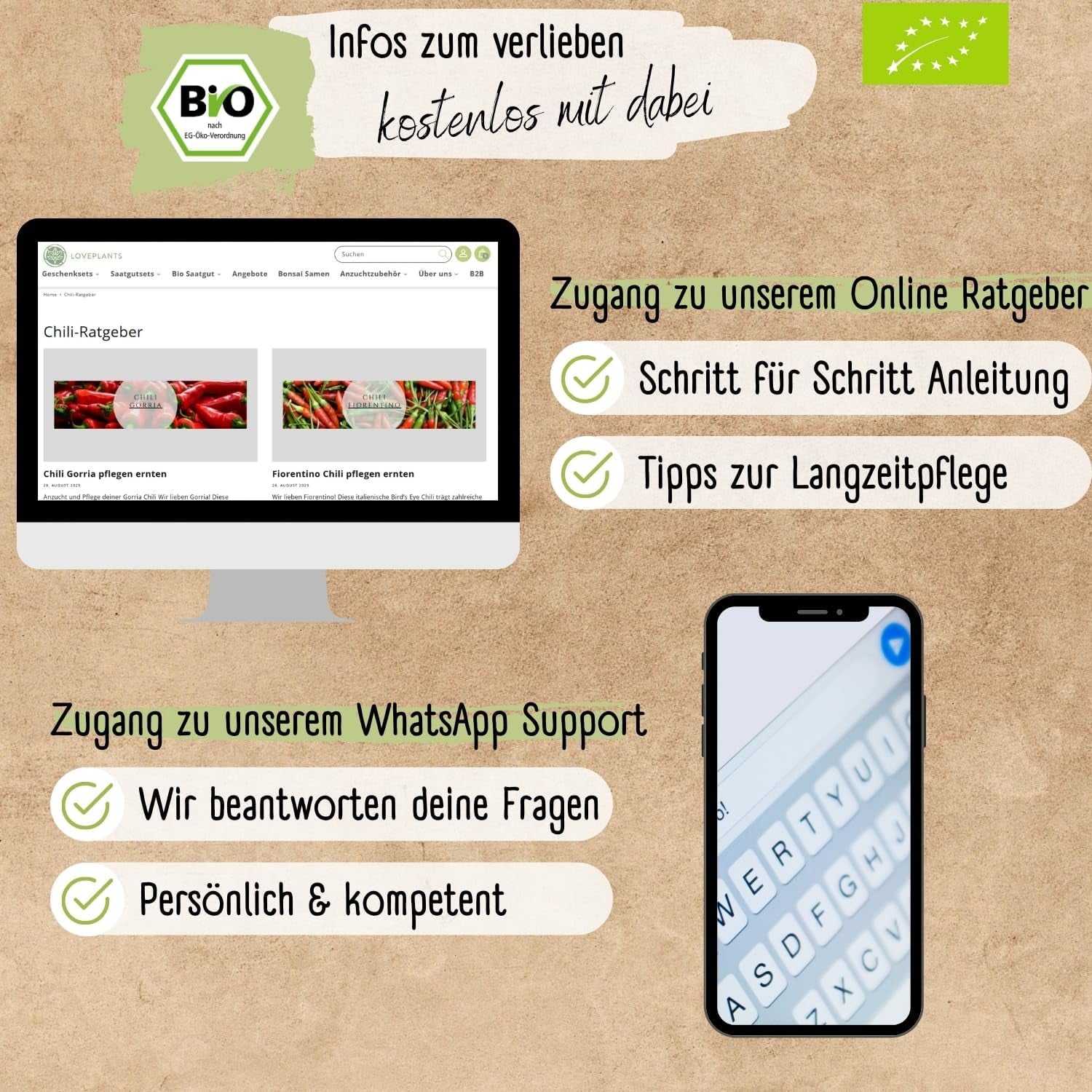 Set de semințe de chili organice – 6 semințe de chili organice, cu o intensitate ușoară până la extrem de iute, de calitate polenizată liber | de la picantul Habanero la soiuri de chili colorate și tradiționale – Semințe de Pepperoni