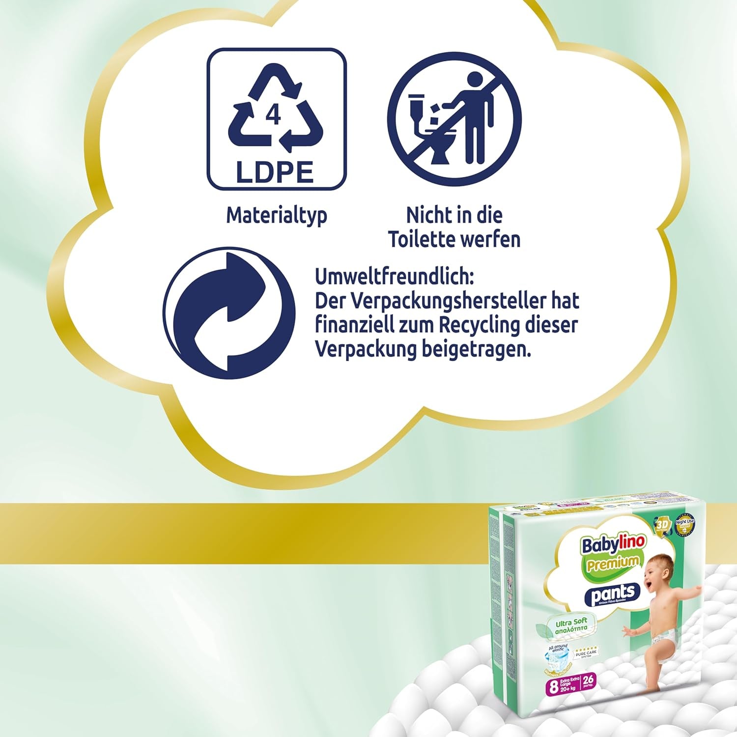 Pantaloni Premium Mărimea 8 cu Filtru Ultra-Moale, XXL (20+ kg), 26 bucăți