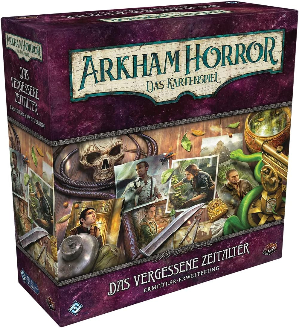 Fantasy Flight Games, Arkham Horror: LCG, Joc de bază, Joc pentru experți, Joc de cărți, 1-4 jucători, Vârste 14+, 45+ minute, Germană, Multicolor, Colorat
