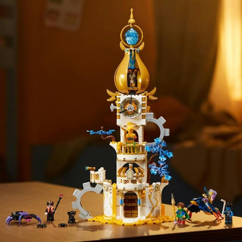 LEGO DREAMZzz 2-in-1 Turm des Sandmanns, Schloss-Spielzeug für Kinder zum Bauen, Set mit Fantasy-Tieren inklusive Spinne und Vogel, Geschenk für Mädchen und Jungen ab 9 Jahren 71477