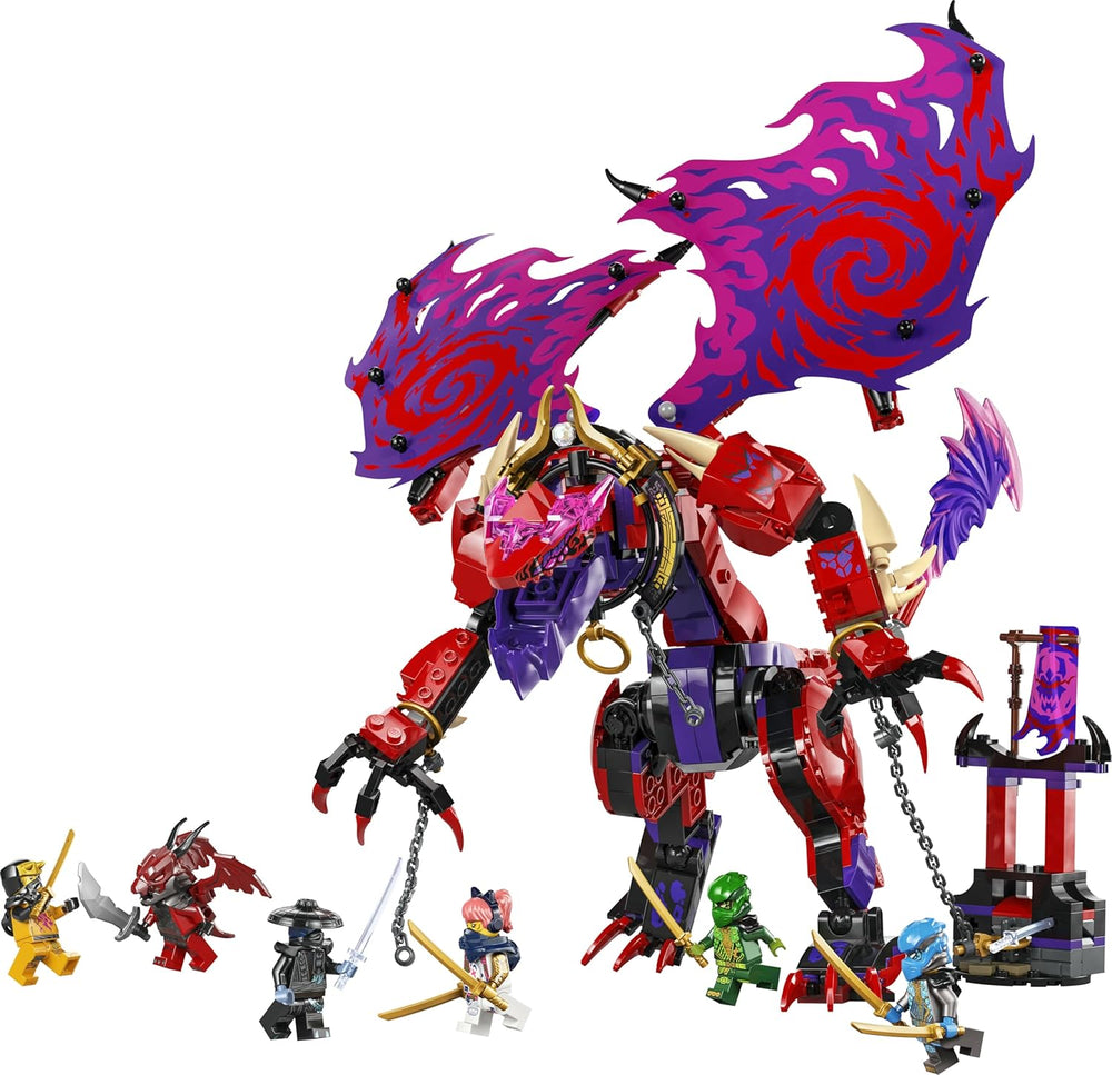 LEGO NINJAGO Chaosdrache Donnerzahn - Spielzeug mit 6 Ninja Minifiguren - Rollenspiel Bauset für Jungen und Mädchen ab 8 Jahren - Geschenke für Fans der TV-Serie Aufstieg der Drachen 71832