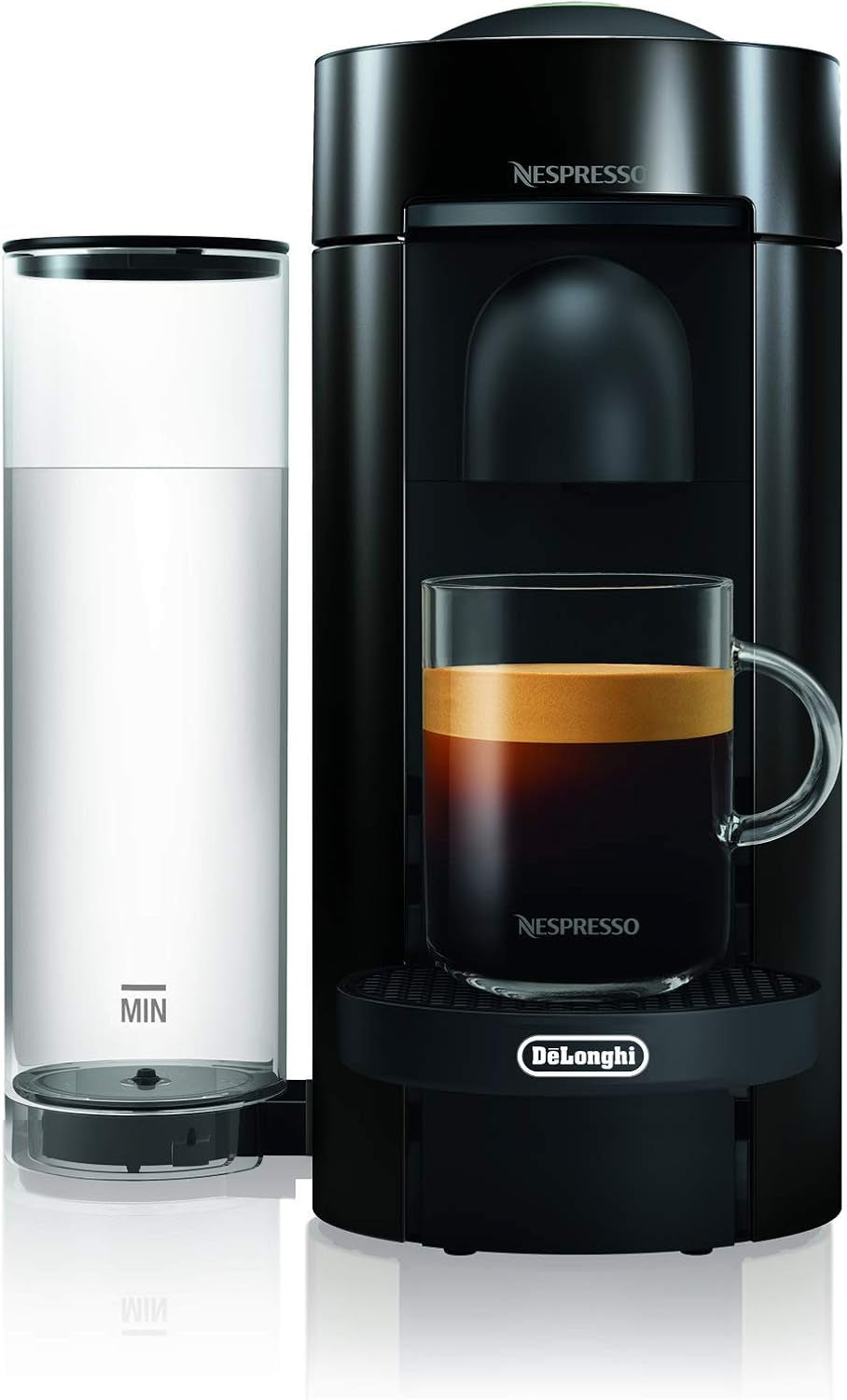 Espressor Nespresso Vertuo ENV150B de la De'Longhi, culoare cerneală neagră, capsule Vertuo System, 1,1 litri, negru