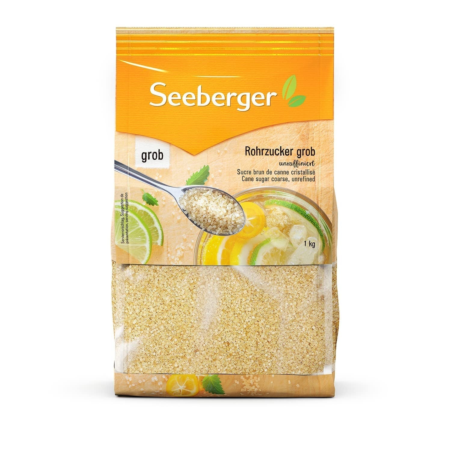 Seeberger Rohrzucker Grob 5Er Pack: Vollrohrzucker Besonders Aromatisch - Ideal Für Cocktails Und Zum Backen - Grob - Unraffiniert, Vegan (5 X 1 Kg) Indulcitori Naty Shop 1 Kg (1Er-Pack)