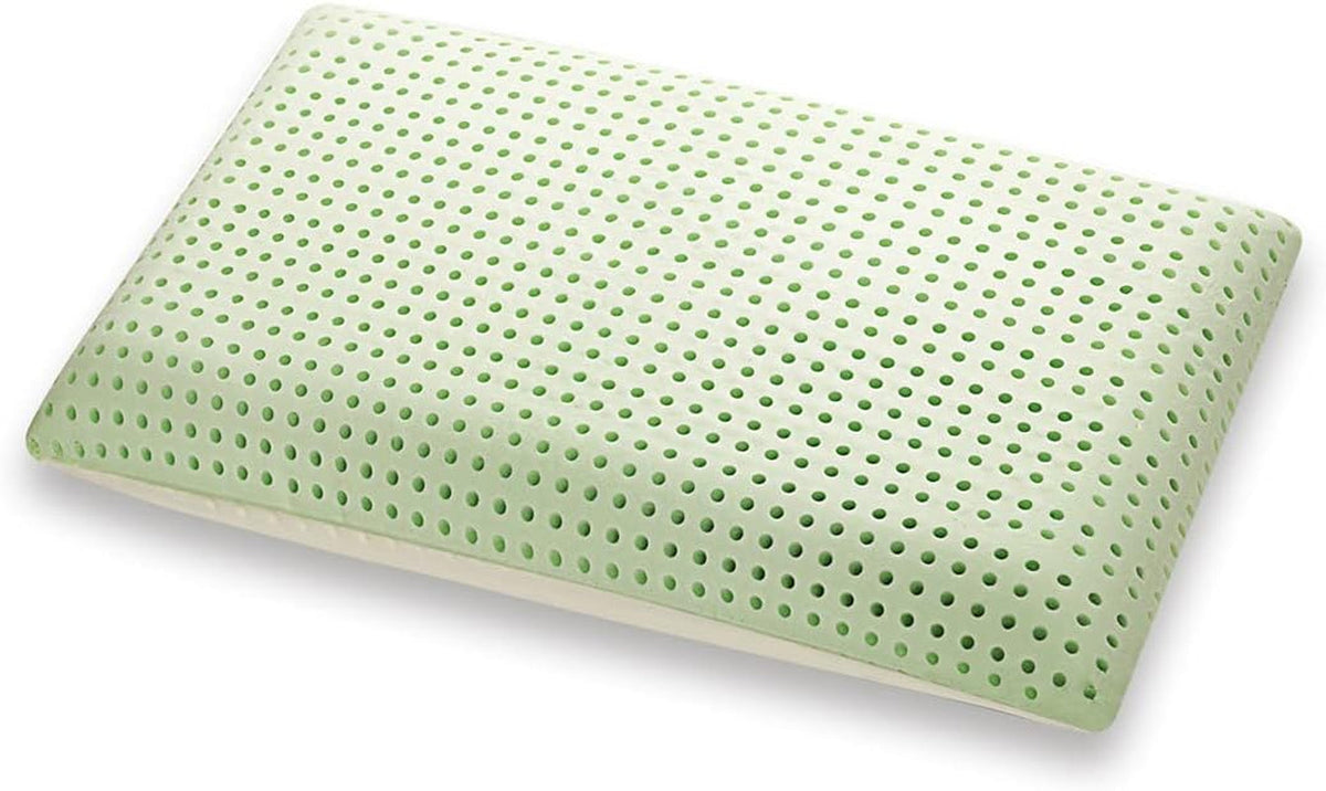 Pernă ortopedică de susținere a gâtului - Aloe organică - Pernă viscoelastică Aloe Vera 14 cm înălțime 100% bumbac acoperire Visco pernă - Pernă cu spumă de memorie - Made in Italy Perne standard Naty Shop 1 bucată (1 pachet)