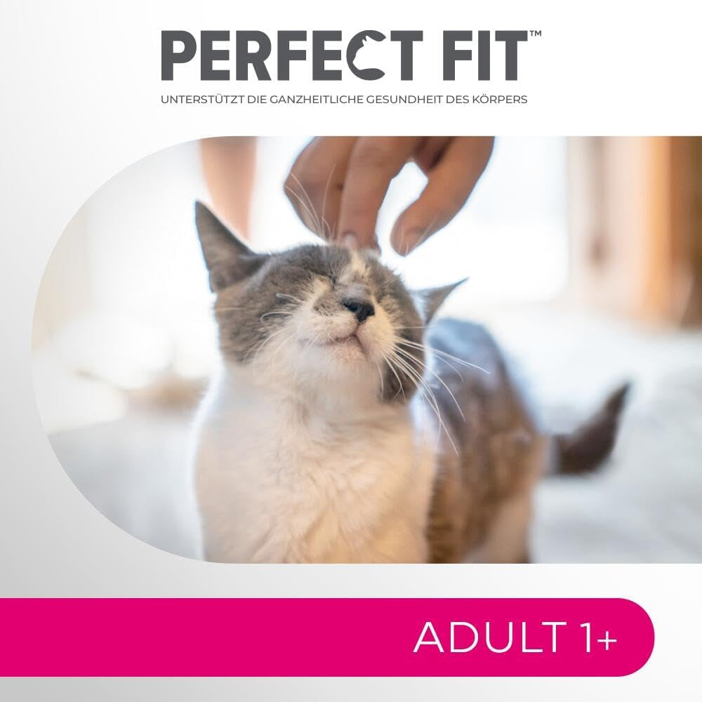 Selecție de hrană umedă Perfect Fit Adult 1+ cu somon, pește de adâncime, vită și pui, 48 de pliculețe, 12x85g (pachet de 4) – Hrană umedă premium pentru pisici adulte de la vârsta de 1 an