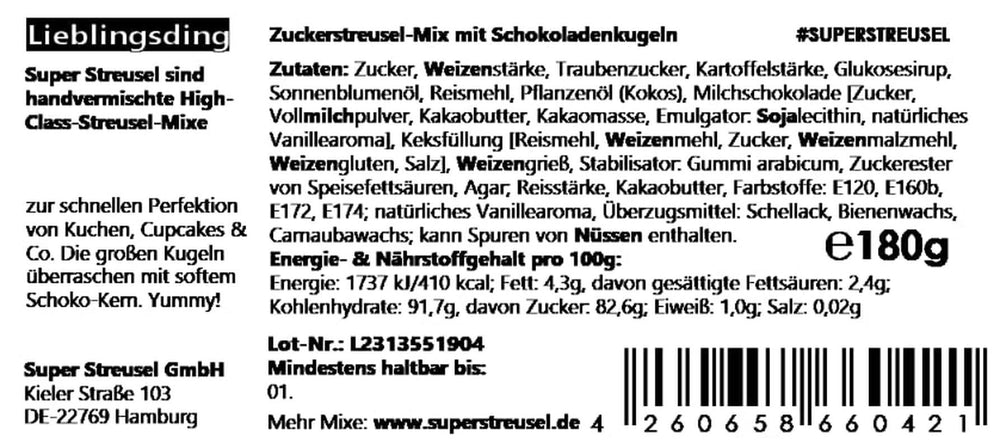 Super Streusel, Sprinkles roz - auriu Sprinkles Naty Shop