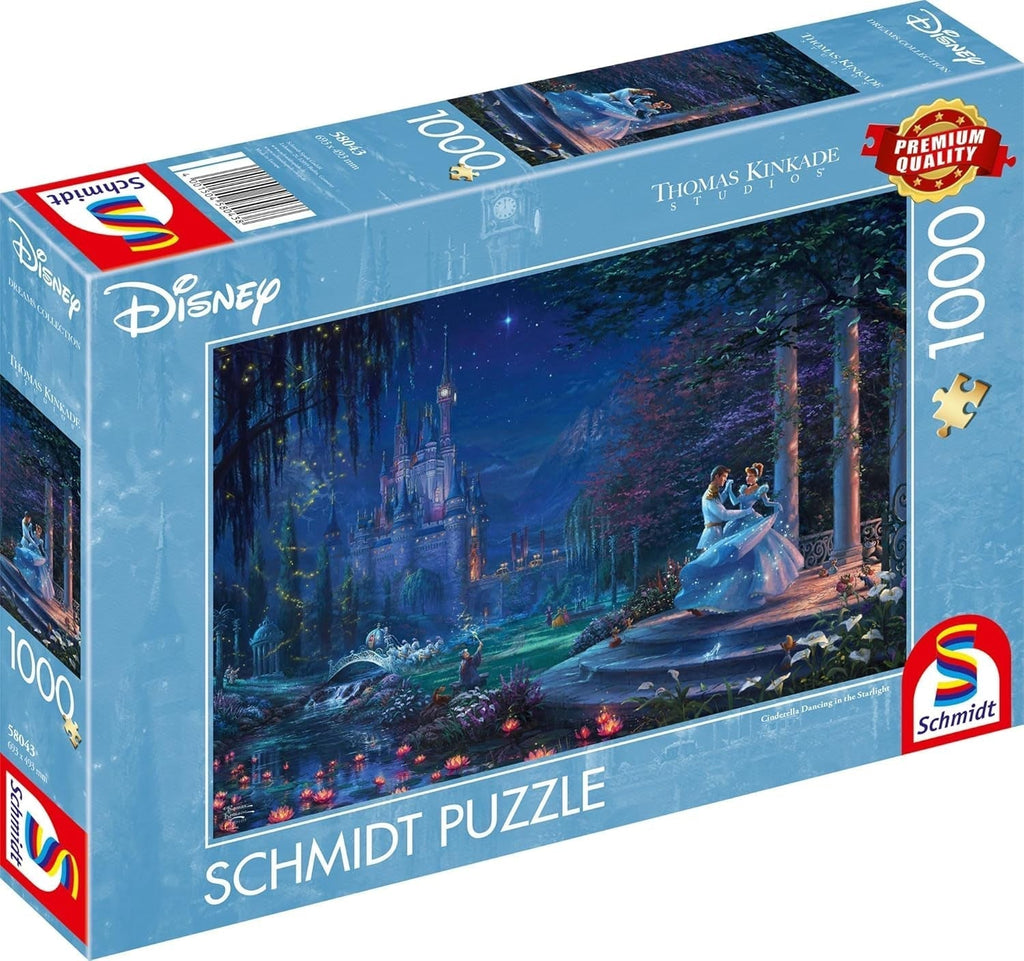 Schmidt Spiele 58043 Thomas Kinkade, Disney, Cenușăreasa dansând în lumina stelelor, puzzle jigsaw 1000 piese, colorat Puzzle Naty Shop