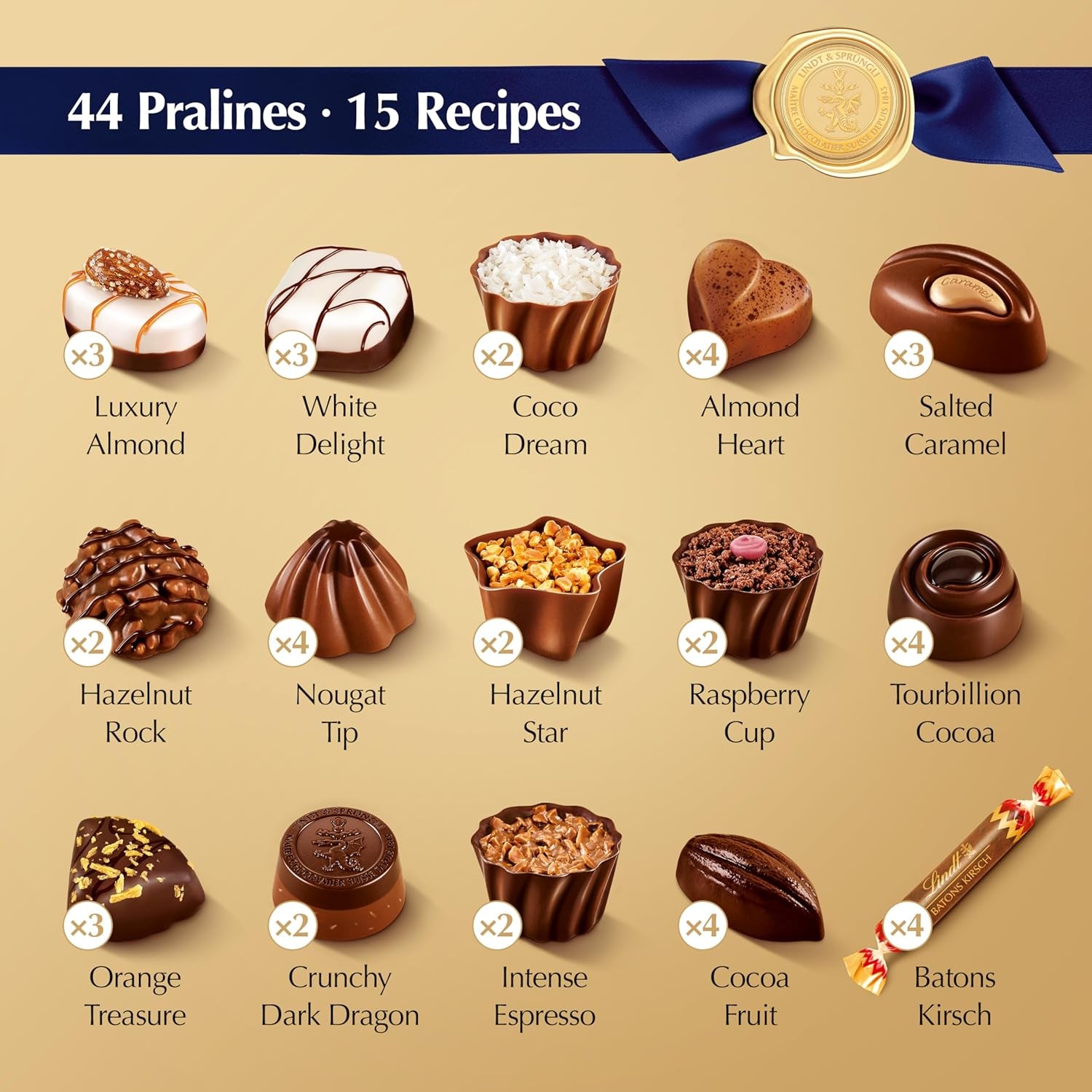 Ciocolate Lindt - Selecție Elvețiană de Lux (445g)