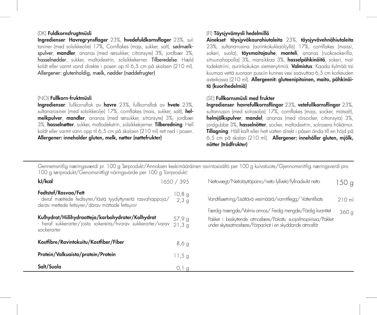 Muesli cu fructe integrale Trek'n Eat