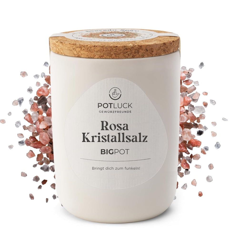 Potluck | Fleur de Sel handgeschöpft | Meersalz im Keramiktopf | 80g | Vegan, glutenfrei und mit natürlichen Inhaltsstoffen