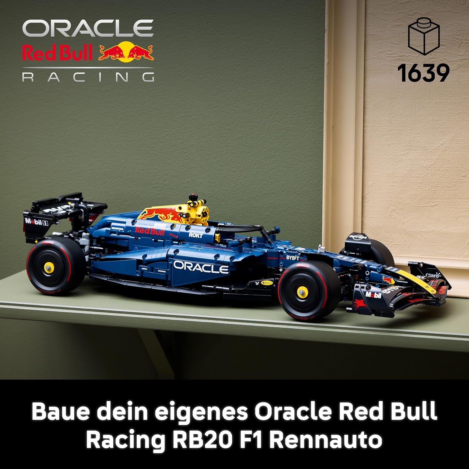 LEGO Technic Oracle Red Bull Racing RB20 F1 Rennauto Modell - Formel 1 Bauset zum Sammeln - V6-Motor, Getriebe, Lenkung & DRS im Maßstab 1:8 - Geschenkidee für Erwachsene & Teenager 42206