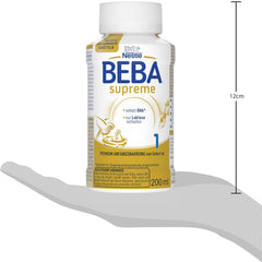 BEBA Nestlé BEBA SUPREME 1 Formulă pentru sugari: Biberoane gata de băut, cu Omega 3, 1 pachet (1 x 200 ml)