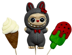 Set decoratiuni comestibile, Labubu Decoratiuni din Pasta de Zahar Nati Shop