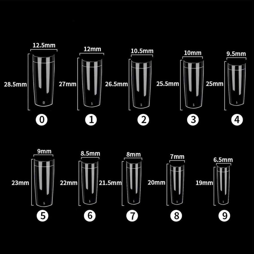 500 buc unghii false artificiale acrilice franceze naturale, sfaturi de artă cu cutie pentru femei și fete