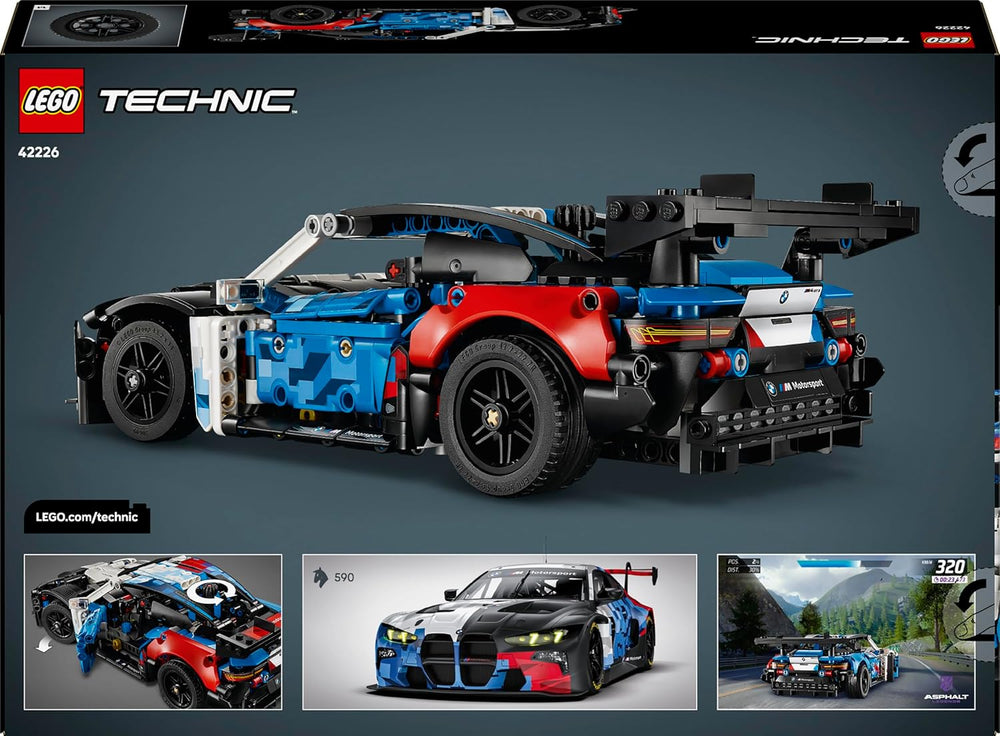 LEGO Technic BMW M4 GT3 EVO Rennwagen - Modellbausatz mit V6-Motor, Lenkung & öffnenden Türen - Gaming Geschenk für Jungen ab 11 Jahren & Jugendliche Motorsport Fans - 42226