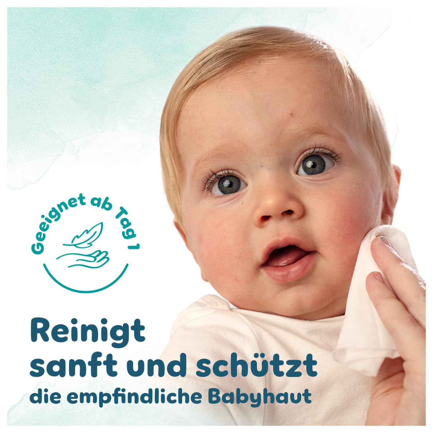 Șervețele umede Pampers Harmony Aqua, 6 pachete a câte 48 de șervețele fiecare, 288 de șervețele în total, ajutând la restabilirea echilibrului natural al pH-ului pielii, loțiune ușoară cu 99% apă
