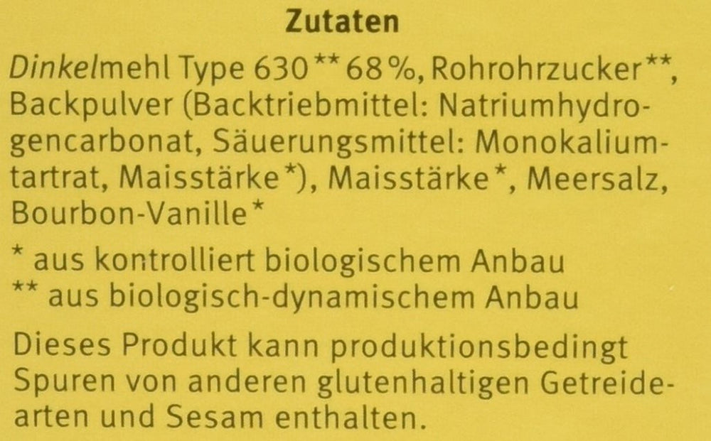 Demeter Bauck Hof Bio Dinkel Waffeln, 200 G Amestec pentru copt si gatit Naty Shop