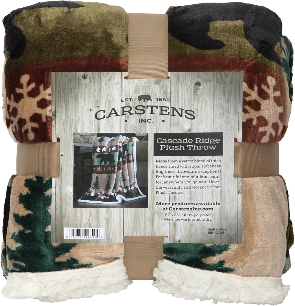 CARSTENS, INC. Wrangler Ultra Premium Throw Blanket, Super Soft, Sherpa Fleece, Oversized, 137.2 X 172.7 Cm, Southwest Horizon Paturi si Cuverturi Carstens, Inc. Cascade Ridge