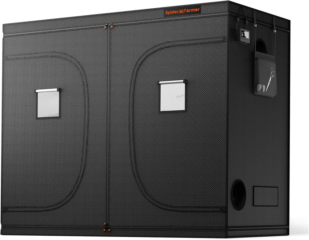 Cort de creștere Spider Farmer Pro 70x140x200 cm, cu ușă rulantă, fereastră de observare, panou de podea detașabil, material textil Mylar 2000D, pentru cultivare hidroponică în interior cu SF4000, G4500, SE4500