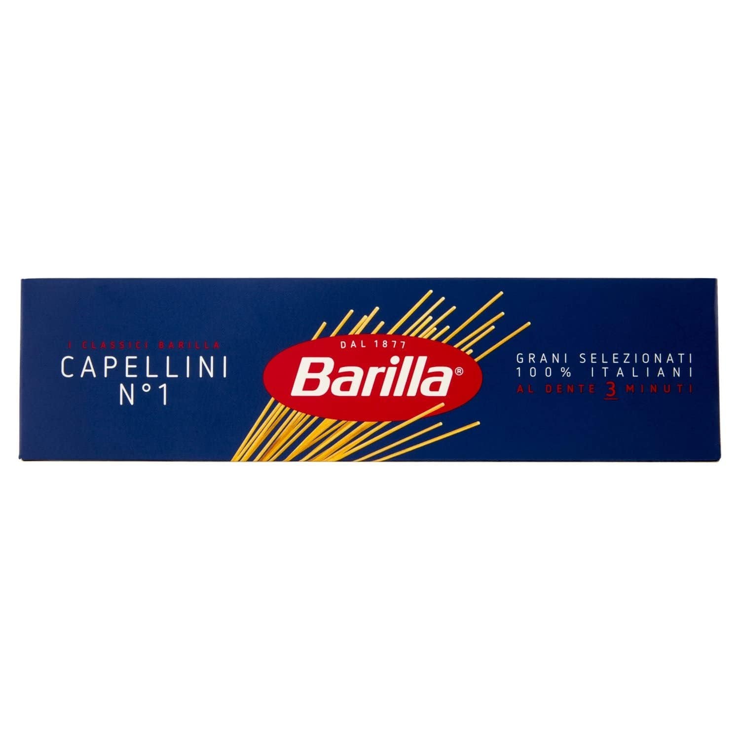 Paste Barilla Classic Capellini Nr. 1, făcute din grâu dur de înaltă calitate, întotdeauna al dente, 500g