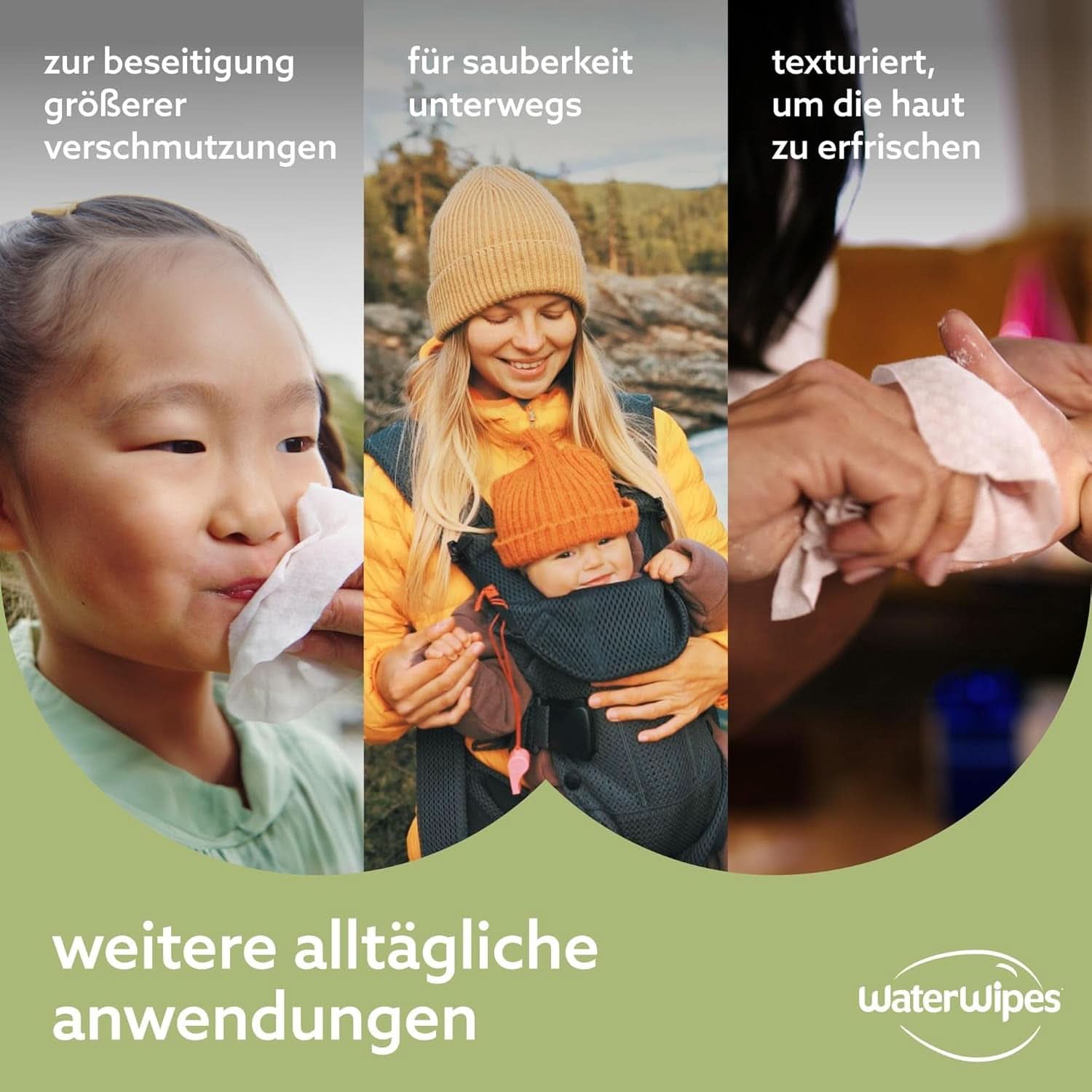 Waterwipes Plastikfreie, Texturierte Reinigungstücher Für Kleinkinder & Babys, 240 Stück (4 Packungen), 99,9 % Wasserbasierte Reinigungstücher, Unparfümiert Für Empfindliche Haut Naty Shop