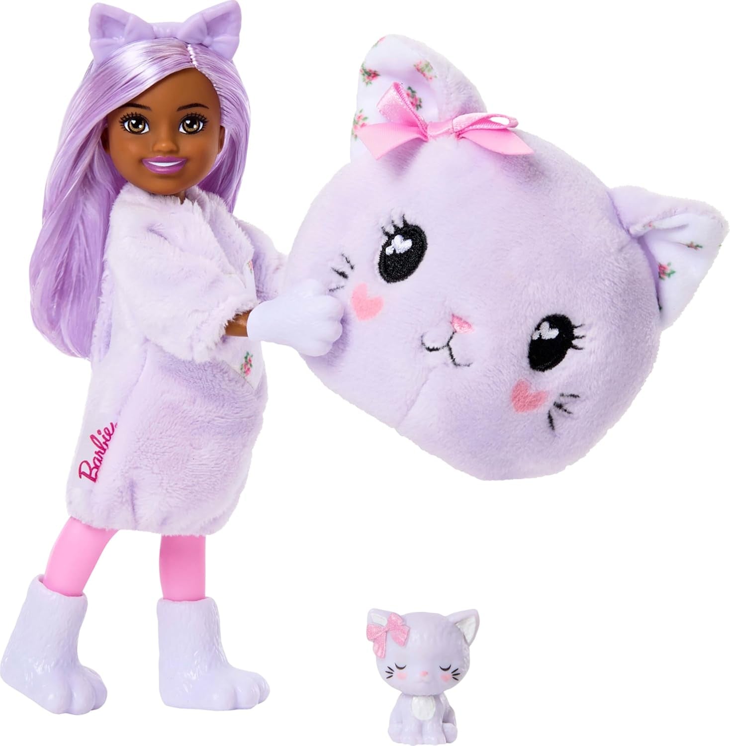 Barbie Cutie Reveal Glücksbärchis kleine Chelsea-Puppe und Zubehör, Serie 2 mit Plüschkostüm und 6 Überraschungen, einschließlich Farbwechsel (Stile können abweichen.), JMW63