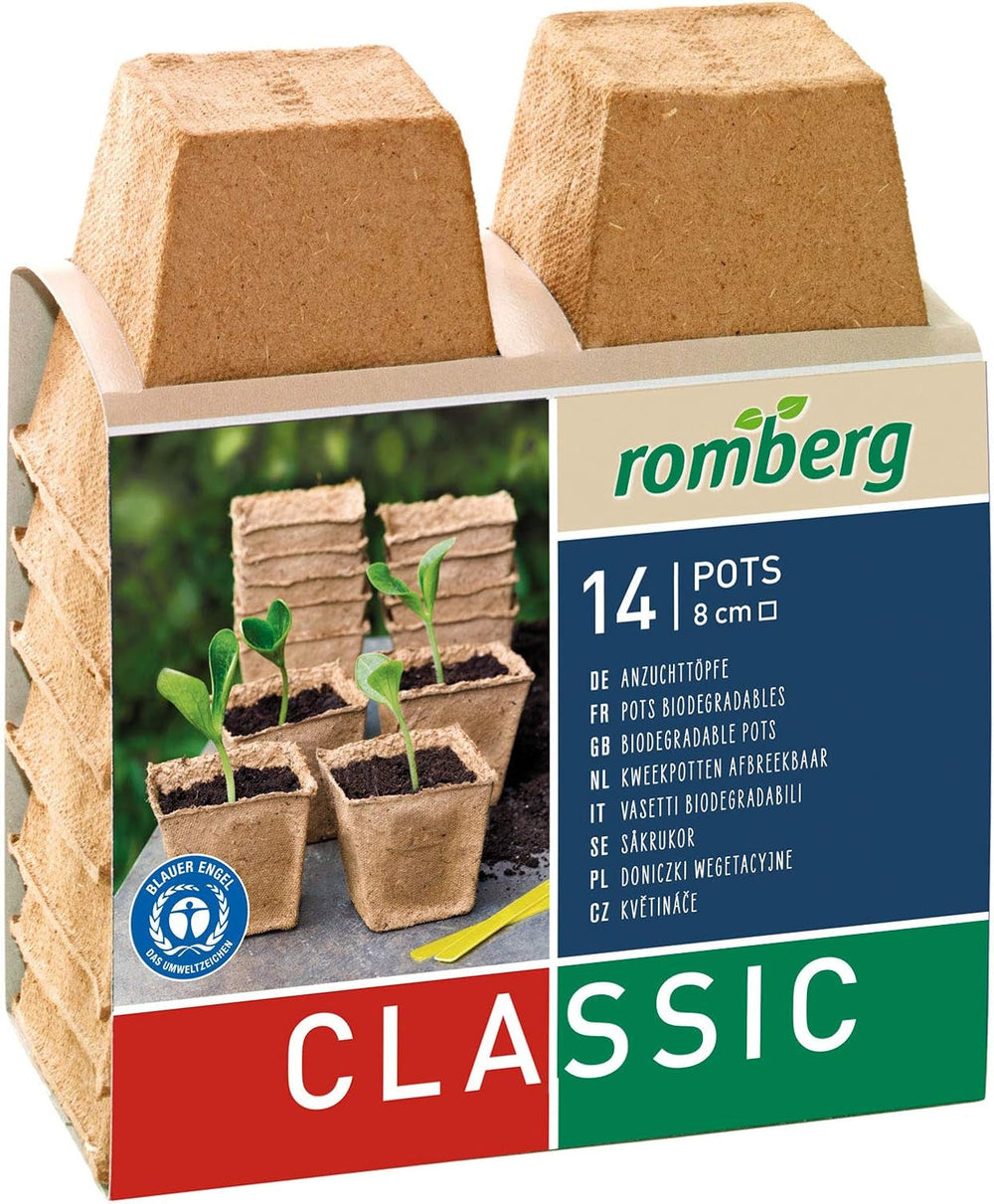 Ghivece pentru răsaduri de cocos Romberg 10091100 (ghivece pentru plante) Classic - 6 cm, rotunde, fără turbă, biodegradabile, 26 bucăți