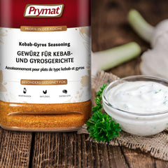 Prymat Gyros Gewürzmischung 900g – aromatische, pikante Mischung für Döner, Kebab, Hähnchen, Lamm und Grillgerichte – ideal zum Grillen, Braten und Würzen mediterraner Fleischgerichte
