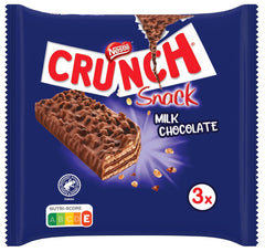 Nestlé CRUNCH Milk Bar, Baton crocant de ciocolată cu ciocolată cu lapte și cereale, 1 pachet (3 x 33g)