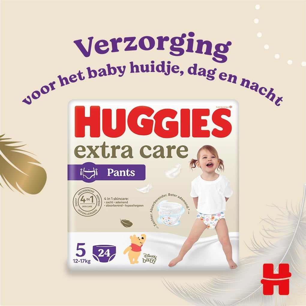 Scutece Huggies Extra Care, mărimea 5 (12-17 kg), design Disney, 96 de bucăți