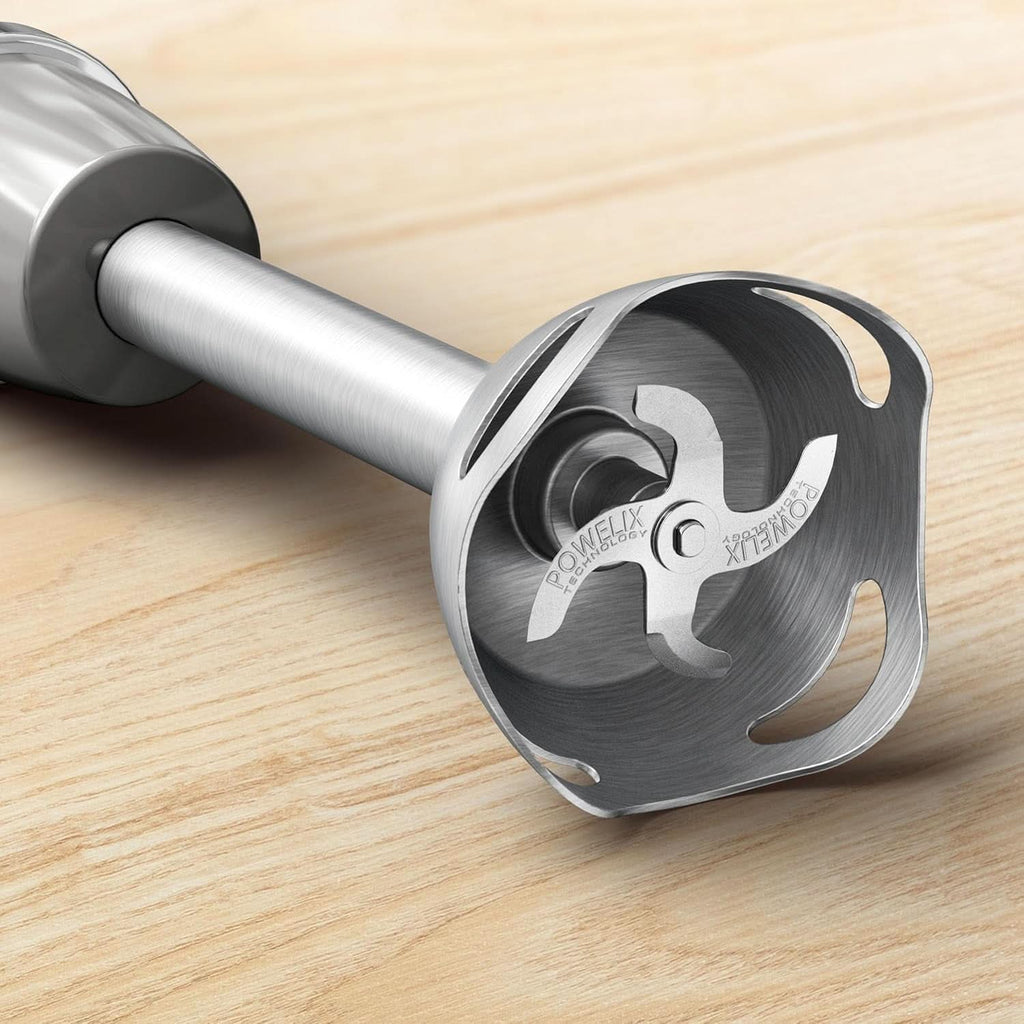 Tefal Quickchef+ 3-In-1 XL Stabmixer/Zerkleinerer/Schneebesen, 1000 W, Intuitive Geschwindigkeitsregelung, Turbo-Taste, Powelix-Messer-Technologie, Edelstahl, Grau, HB67MB30 Bucatarie Naty Shop