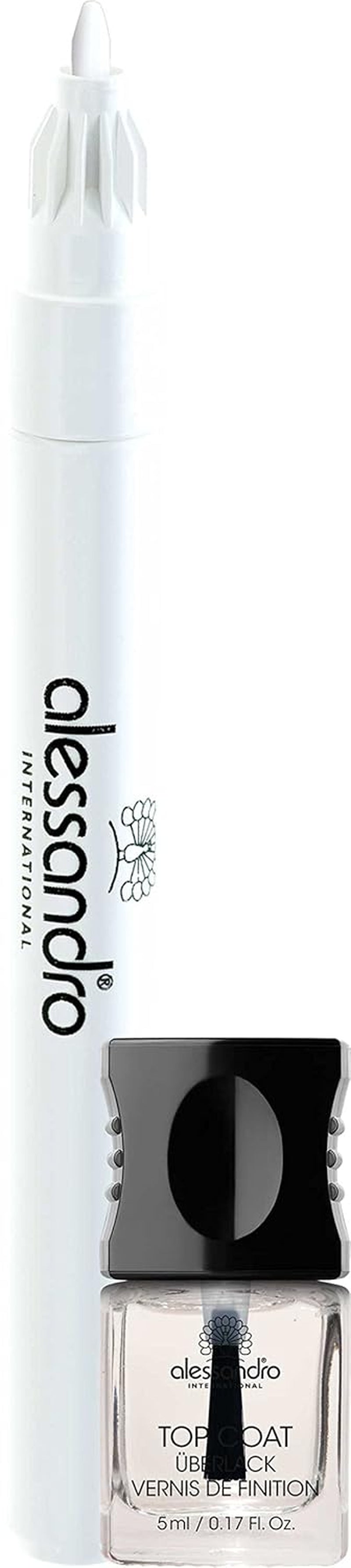 Set de eyeliner French Liner alessandro Effect Polish, alb, 1 pachet (3,2 ml + 5 ml)