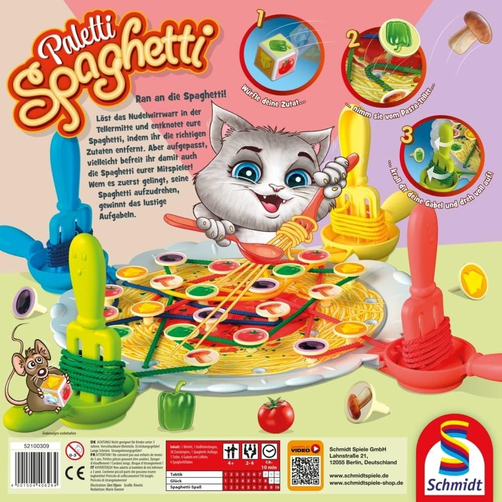 Schmidt Spiele 40626 Paletti Spaghetti, joc de acțiune pentru copii și adulți