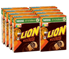 Cereale de mic dejun Nestlé LION WildCrush cu ciocolată și caramel, pachet de 8 (8 x 360 g)