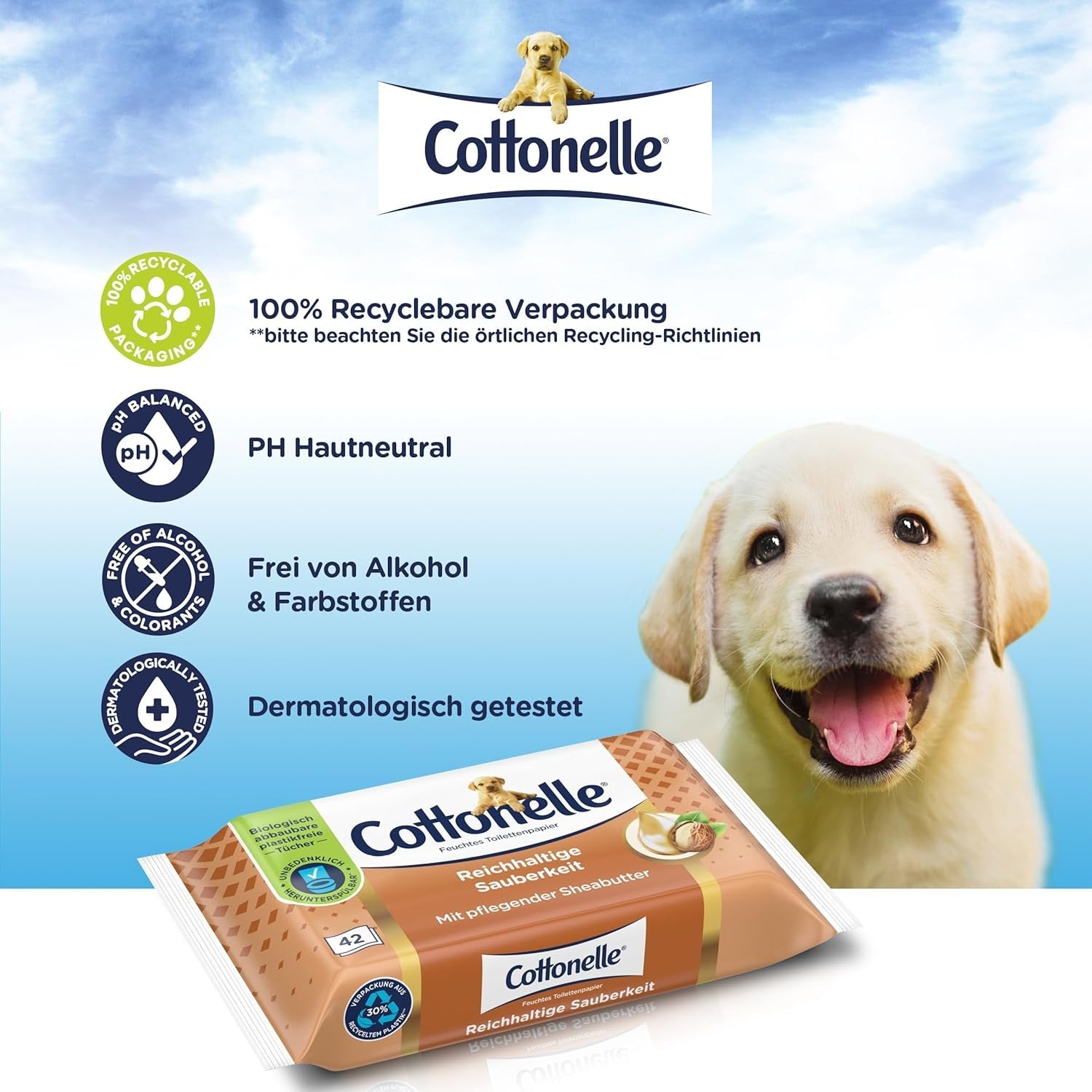 Șervețele umede, My Spa Experience - Cashmere And Shea Butter, biodegradabilă, fără plastic, reînchizibilă, pachet valoric, 12 X 42 șervețele umede