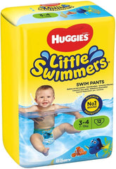 Scutece de înot Huggies Little Swimmers, mărimea 3-4, 12 bucăți, 7-15 kg