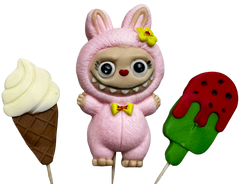 Set decoratiuni comestibile, Labubu Decoratiuni din Pasta de Zahar Nati Shop