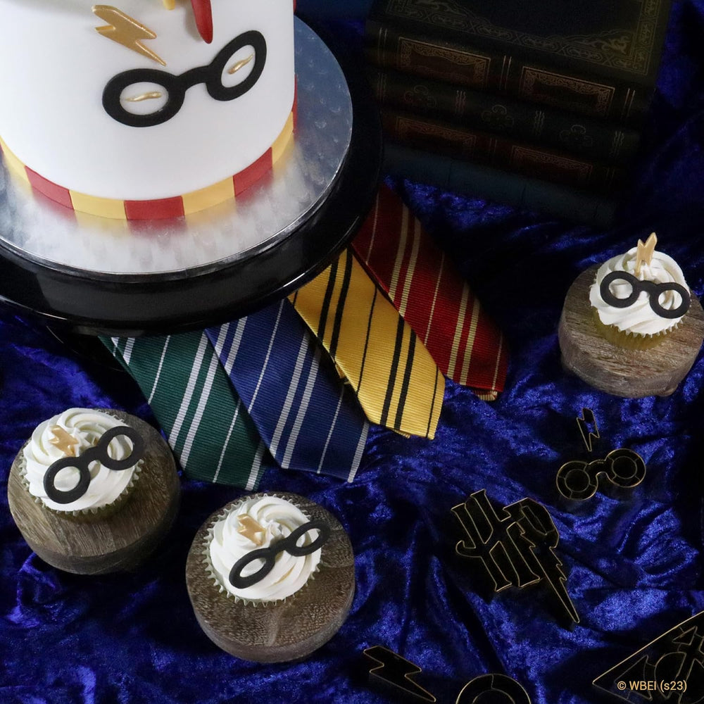Forme de biscuiți și fondant Harry Potter, set de 2, Ochelarii și cicatricea lui Harry, mici, argintii