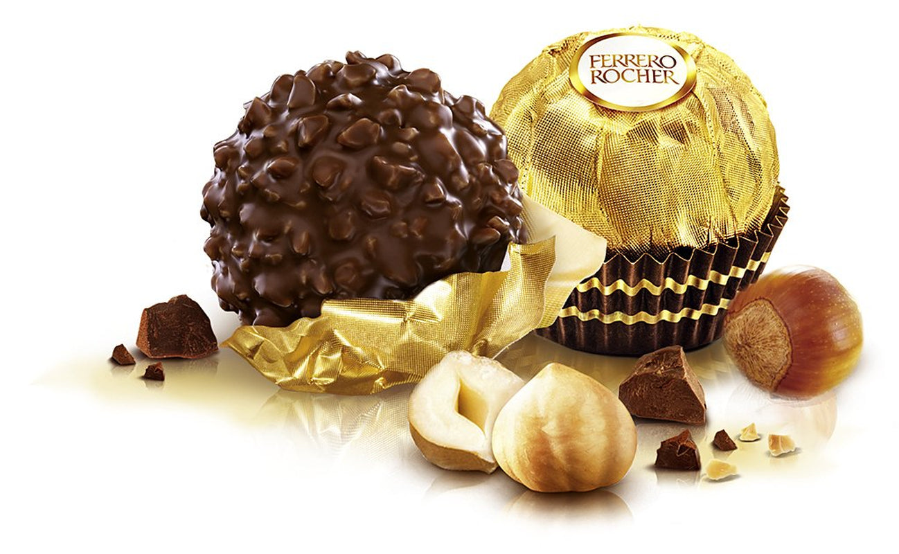 Ferrero Rocher – Specialitate de praline crocante și cremoase cu nuci – 5 pachete a câte 16 praline individuale fiecare