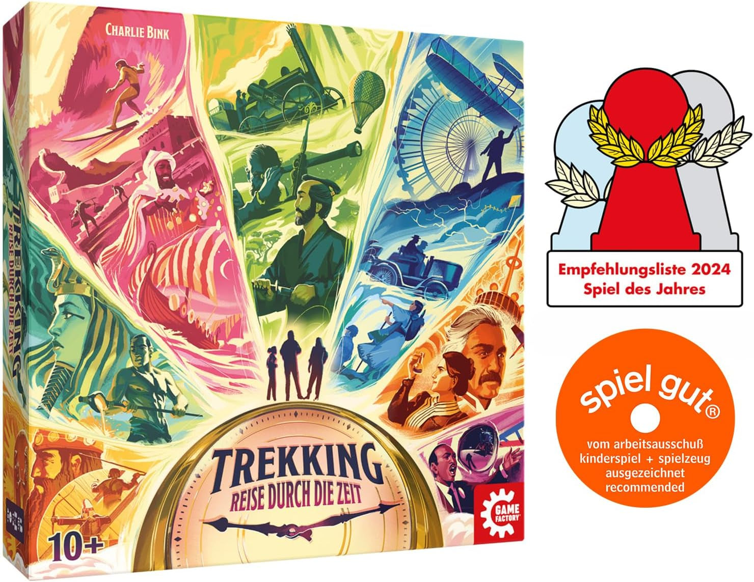 Game Factory 646098 Drumeții, Călătorie prin timp, Joc de societate pentru 1-4 jucători, Vârste 10+, Joc de familie