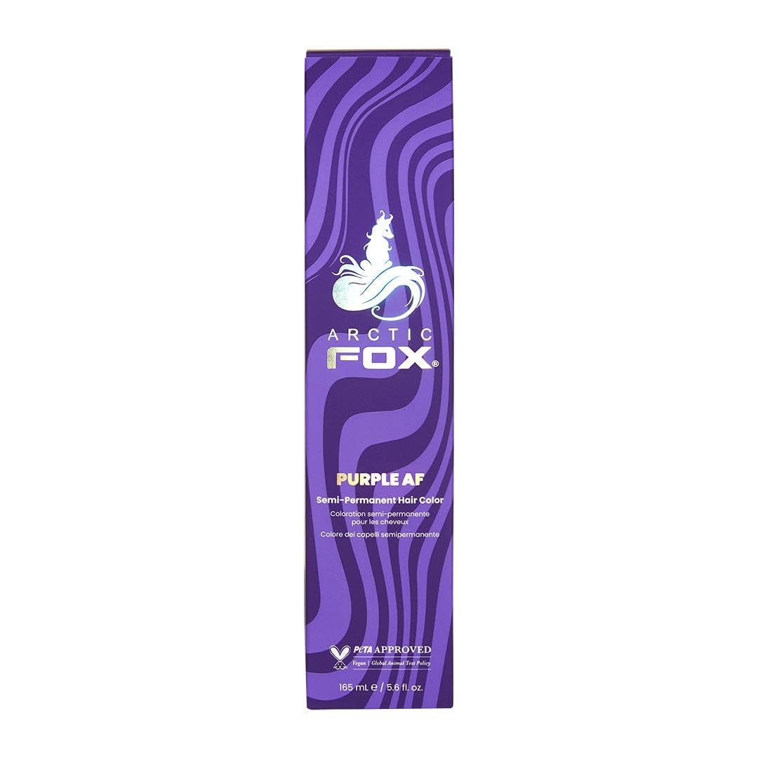 100% vegan și fără cruzime Vibrant Semi Permanent Hair Colour Dye - Purple AF 165 ml e Vopsea pentru par Naty Shop "Purple Af