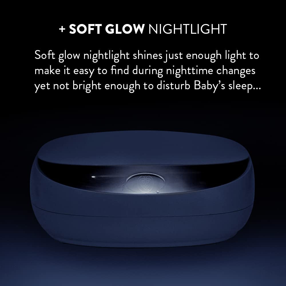 Încălzitor de șervețele Prince Lionheart EVO pentru șervețele umede de unică folosință pentru bebeluși, cu lumină de noapte încălzitoare, cu sistem Ever-Fresh (adaptoare UE), 1 bucată (1 pachet)