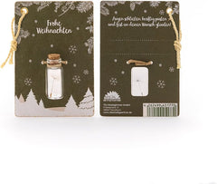 24 X Kleiner Wunscherfüller "Frohe Weihnachten" | Echtes Pusteblumen-Schirmchen Im Glas Als Geschenkanhänger | Ewig Haltbar | Perfekt Als Geldgeschenk, Geschenkanhänger & Kleine Besonderheit