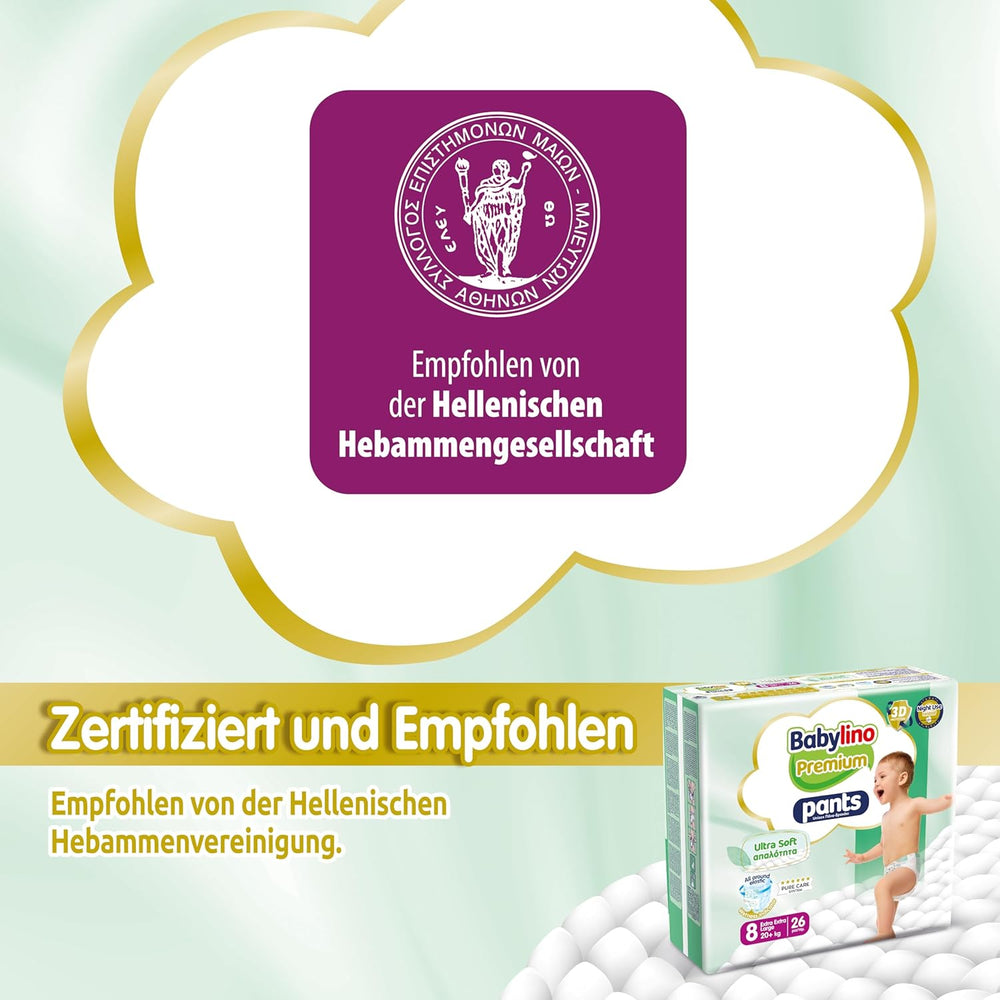 Pantaloni Premium Mărimea 8 cu Filtru Ultra-Moale, XXL (20+ kg), 26 bucăți