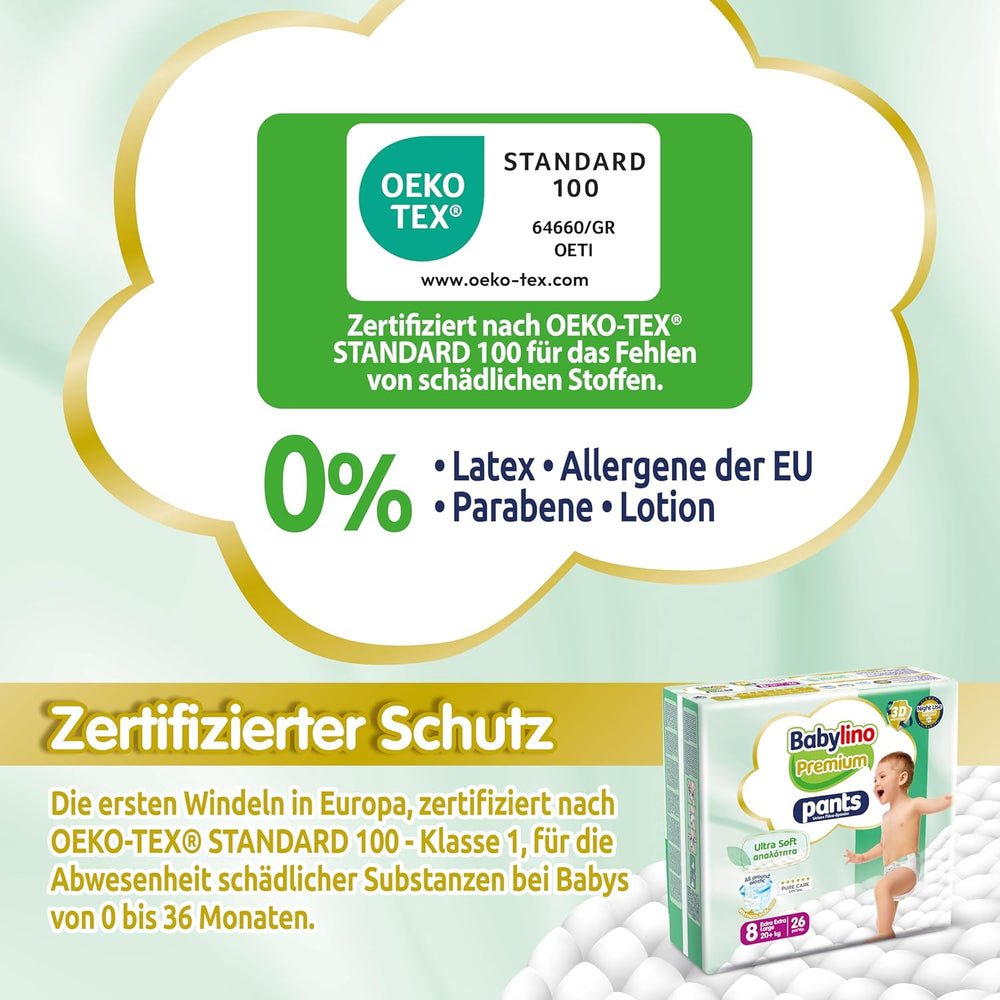 Pantaloni Premium Mărimea 8 cu Filtru Ultra-Moale, XXL (20+ kg), 26 bucăți