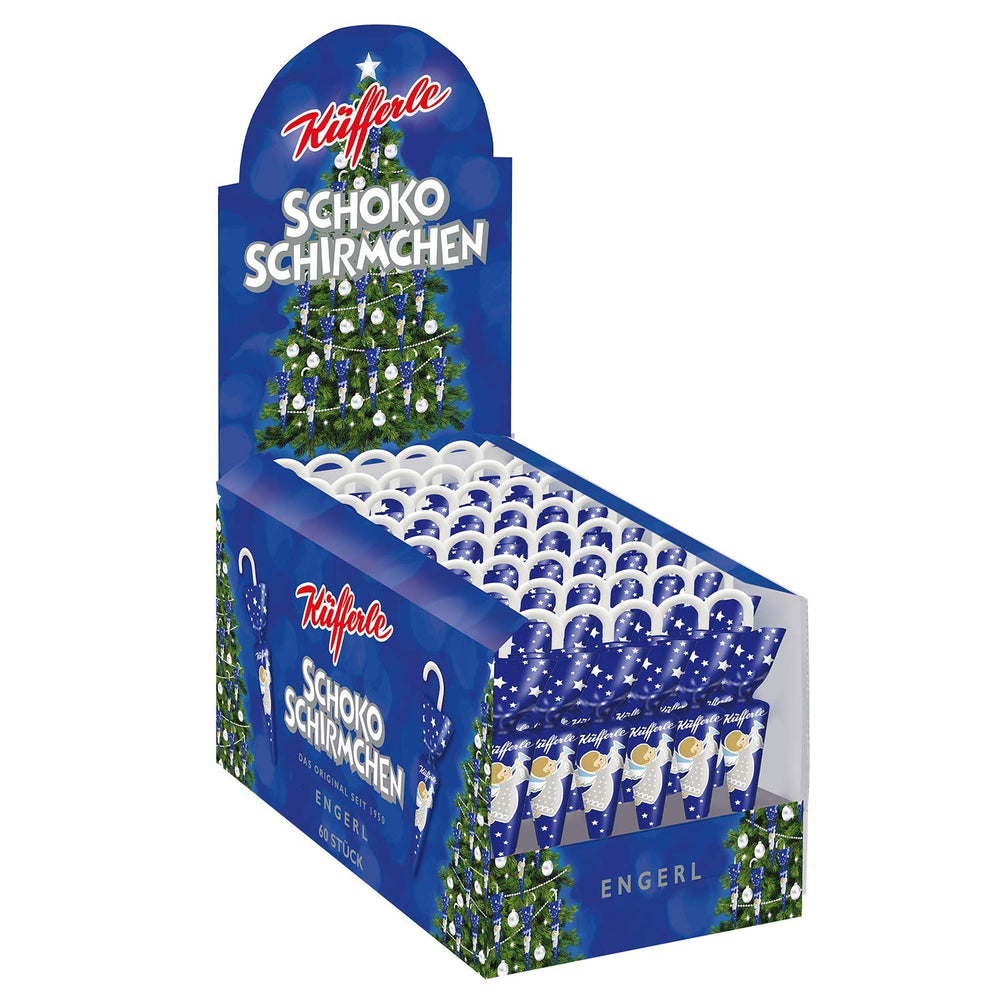 Umbrele de ciocolată Küfferle Polar Silver 810g (60 bucăți)