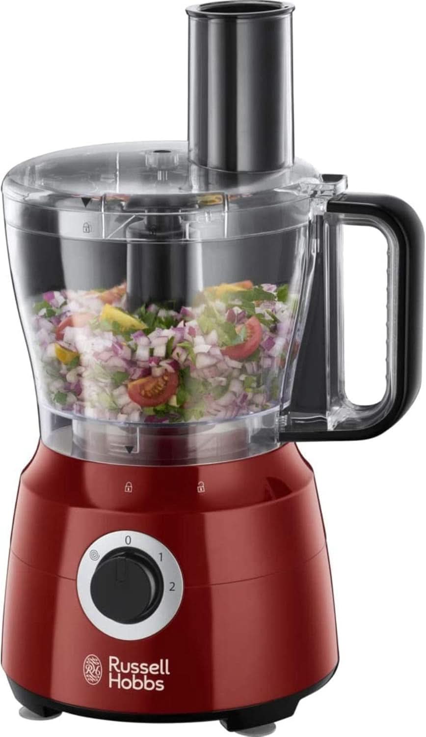 Russell Hobbs Standmixer [1,5L Glasbehälter] Desire Rot (Starker 0.9PS Motor, Impuls-/Ice-Crush-Funktion, Edelstahlmesser, Bpa-Frei Mixer, Elektrischer Zerkleinerer, Smoothie-Maker) 24720-56 Mama si Copilul Naty Shop Food Processor