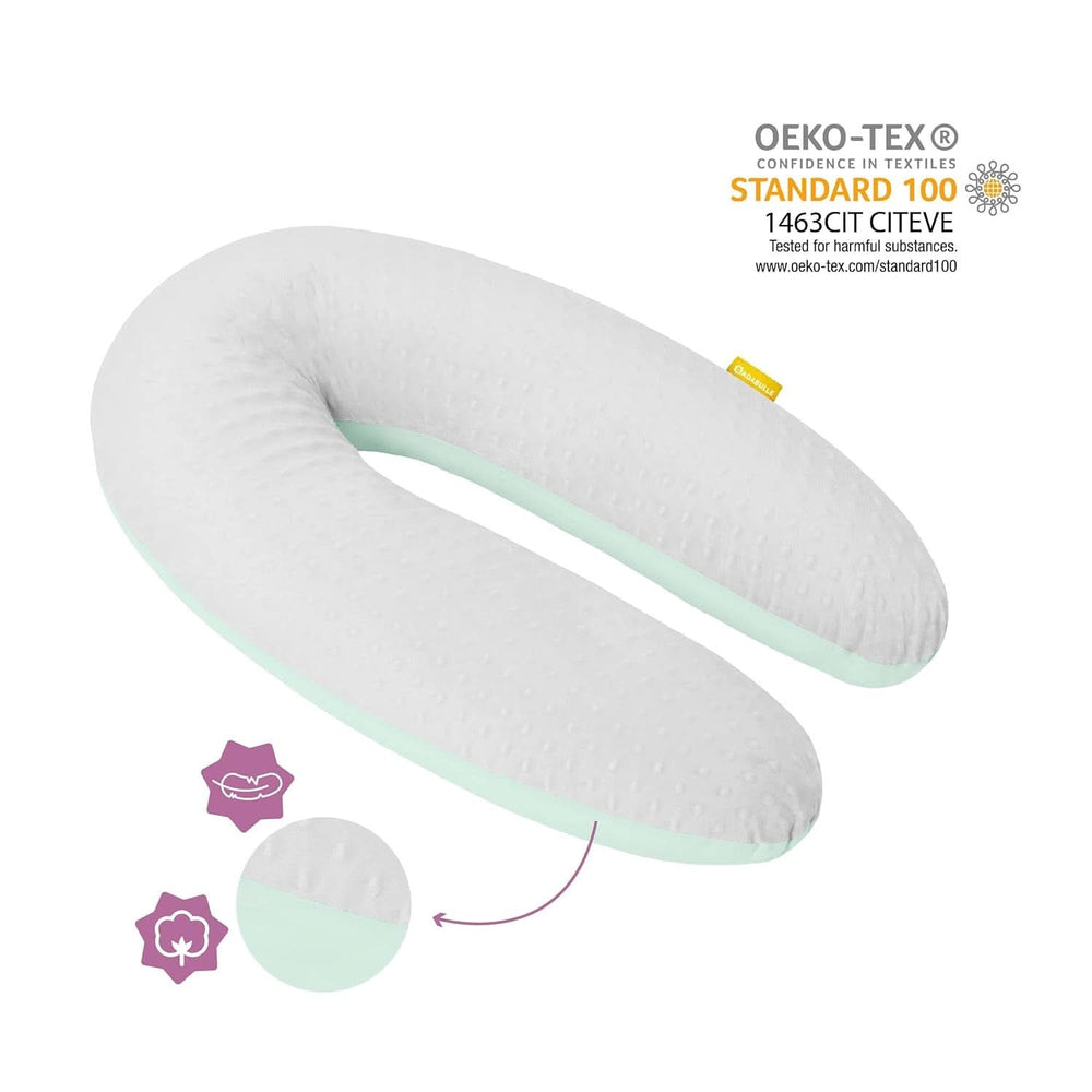 Badabulle Pernă de alăptare și pernă de sarcină pufoasă, 150 cm, include husă, formă ergonomică Accesorii Hrana si Alaptare Bebe Naty Shop