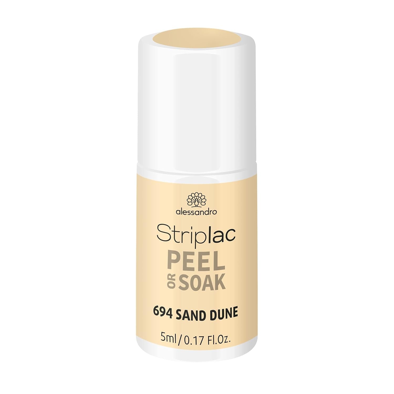 alessandro Striplac UV-Nagellack Flat White – Schonend und langanhaltend – Einfache Entfernung dank Peel-Off-Technologie – Vegan und tierversuchsfrei – 8 ml